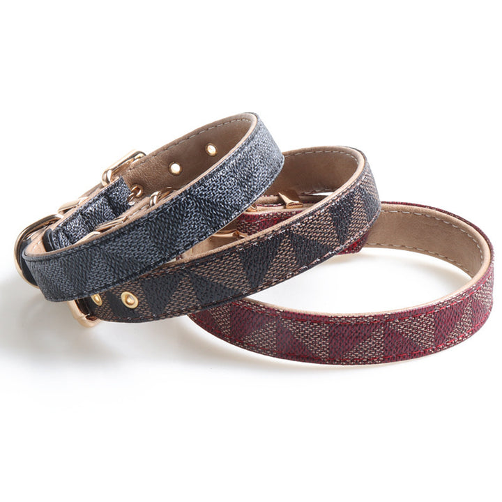 Exquisite PU Leather Dog Collar | Fashionable, Durable & Comfortable for Pets