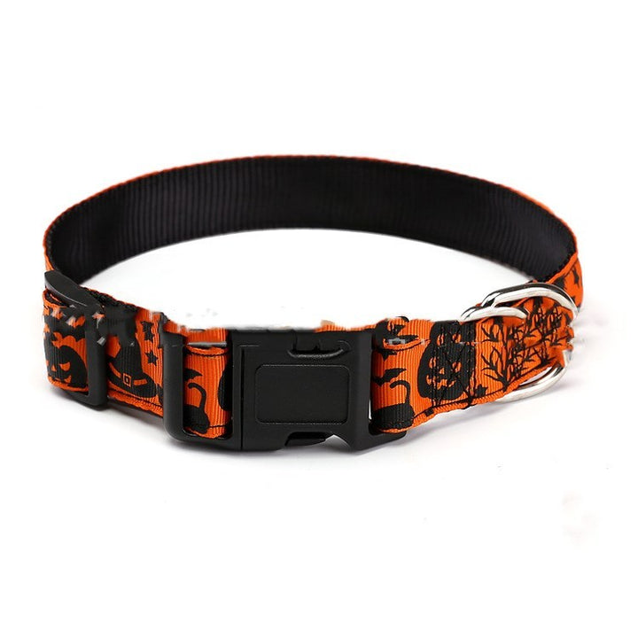 Halloween Pet Collar | Festive Nylon Dog Collar for Halloween | Adjustable & Comfortable