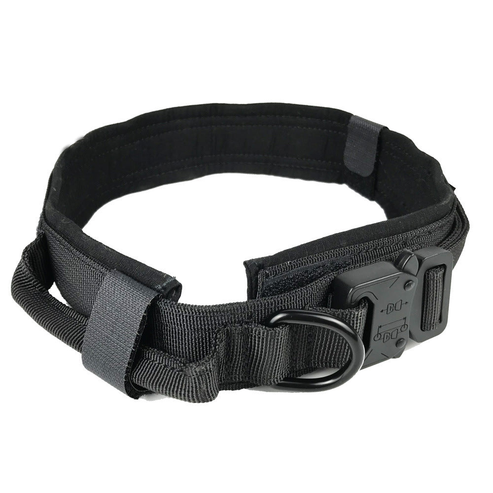 Durable Tactical Dog Collar – High-Quality Nylon, Adjustable, with Quick Release Buckle and Velcro