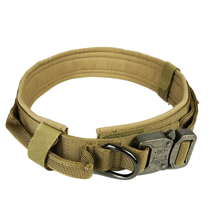 Durable Tactical Dog Collar – High-Quality Nylon, Adjustable, with Quick Release Buckle and Velcro