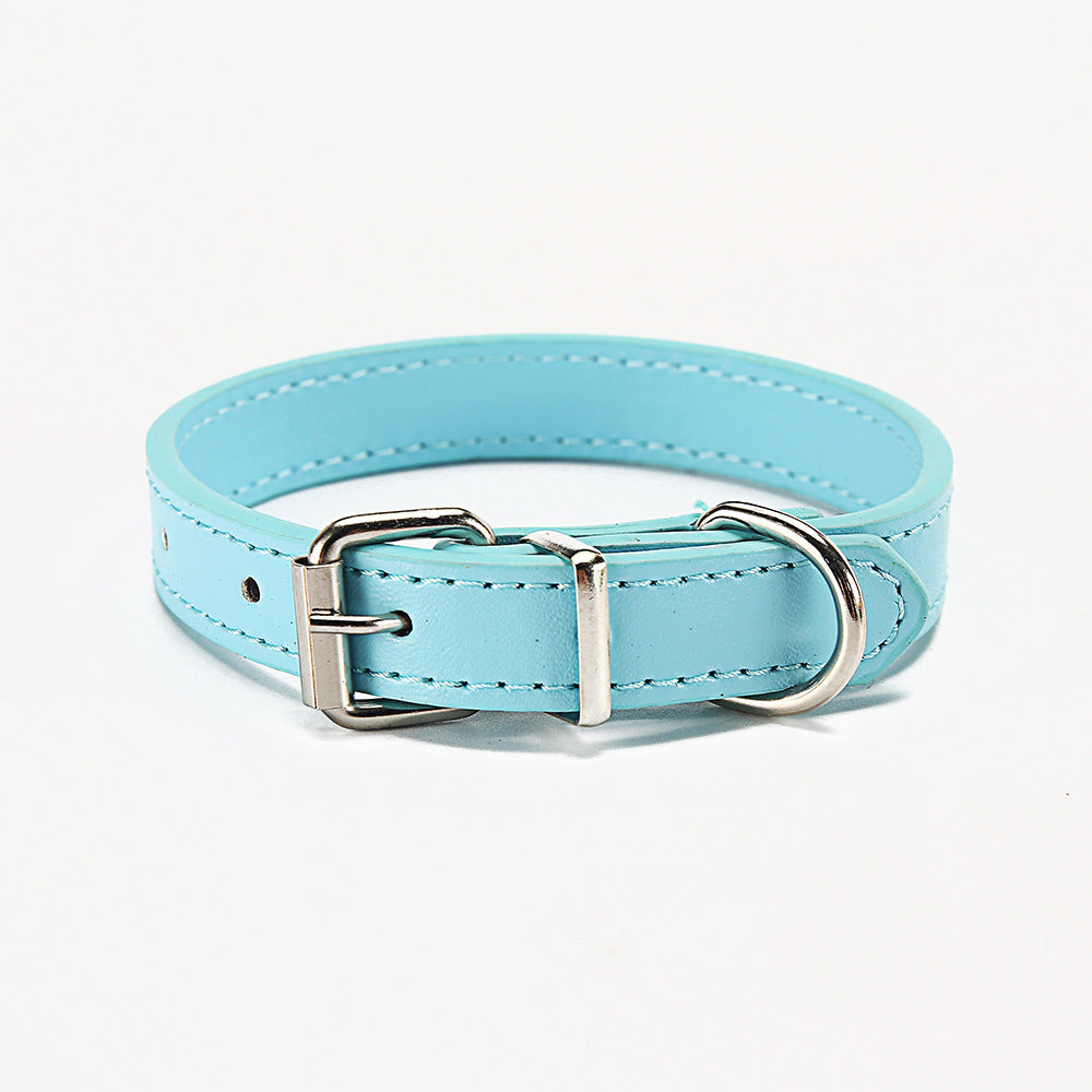 Bright PU Dog Collar – Stylish & Durable for Small Dogs