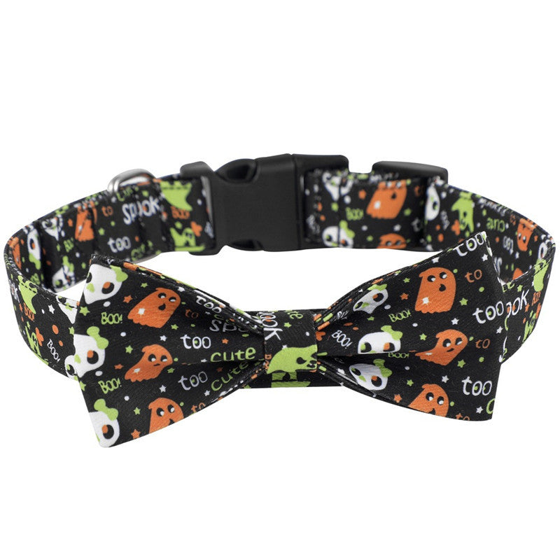 Cartoon Halloween Dog Collars | Adjustable Polyester Dog Collar | Festive & Comfortable