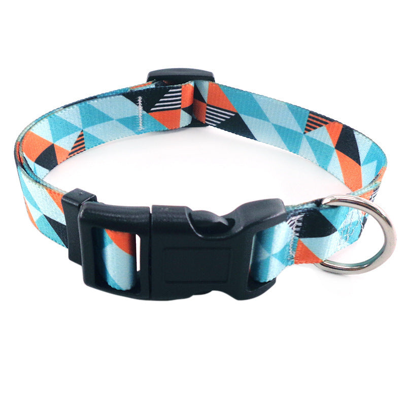 Bohemian Dog Collar – Digital Print Polyester Pet Collar in National Style