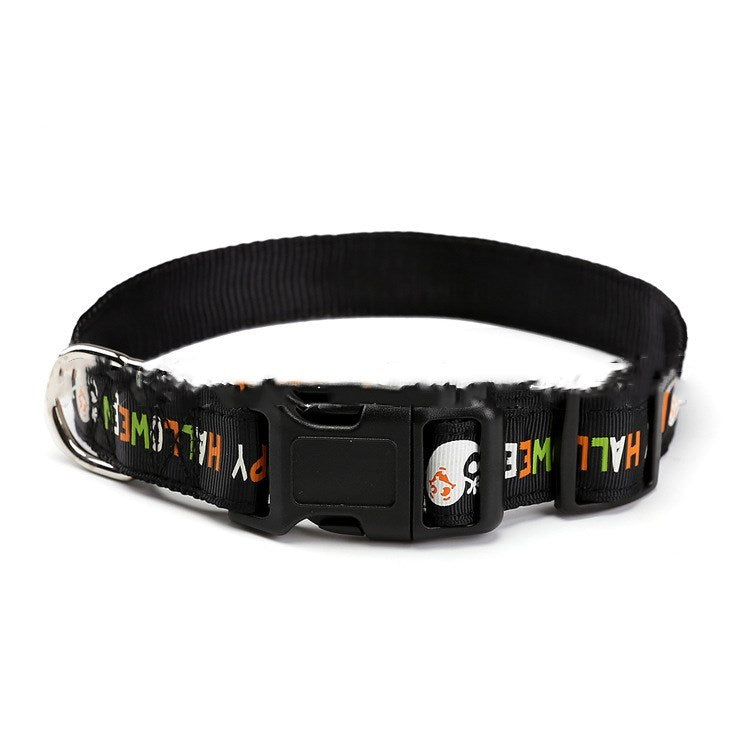 Halloween Pet Collar | Festive Nylon Dog Collar for Halloween | Adjustable & Comfortable