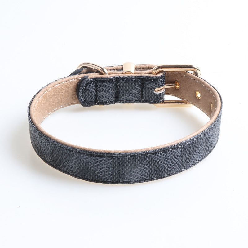 Exquisite PU Leather Dog Collar | Fashionable, Durable & Comfortable for Pets