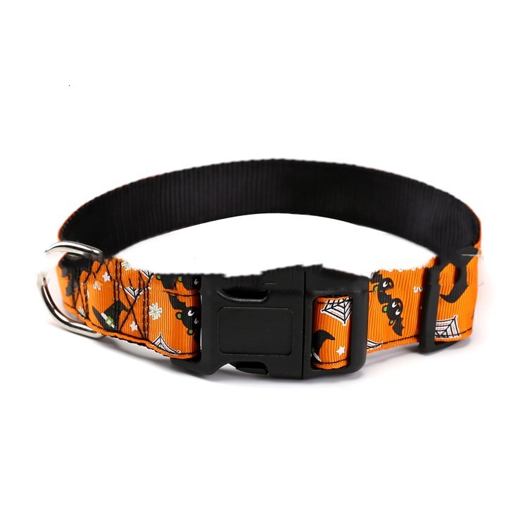 Halloween Pet Collar | Festive Nylon Dog Collar for Halloween | Adjustable & Comfortable