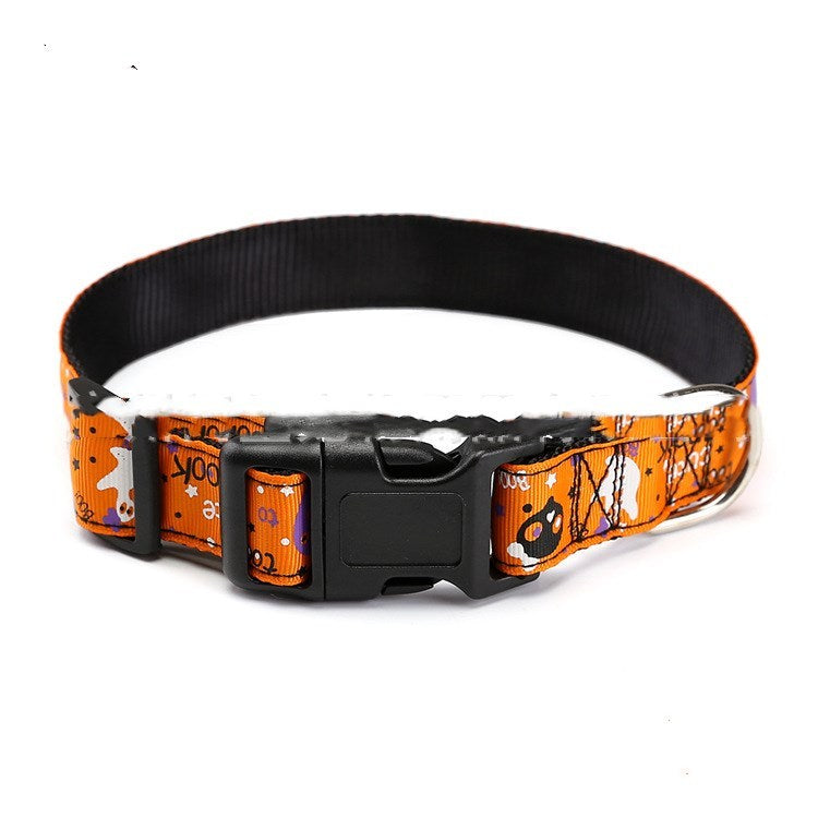 Halloween Pet Collar | Festive Nylon Dog Collar for Halloween | Adjustable & Comfortable