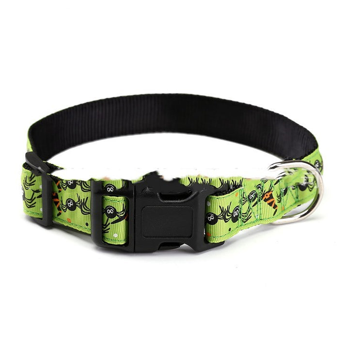 Halloween Pet Collar | Festive Nylon Dog Collar for Halloween | Adjustable & Comfortable