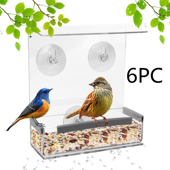 Rectangular Bird Feeder - Durable Acrylic Design