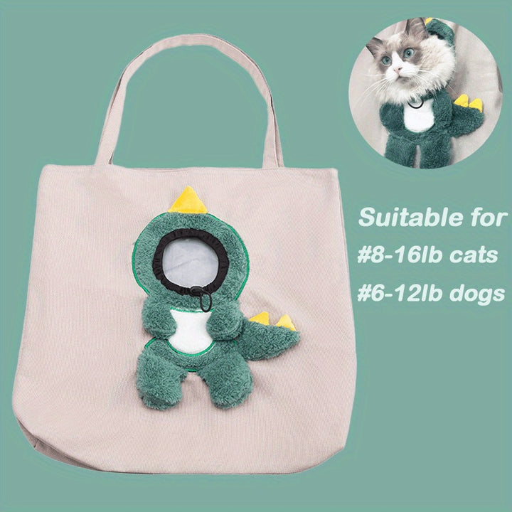 Little Bee Design Pet Carrier Bag | Breathable Canvas Shoulder Bag for Dogs & Cats