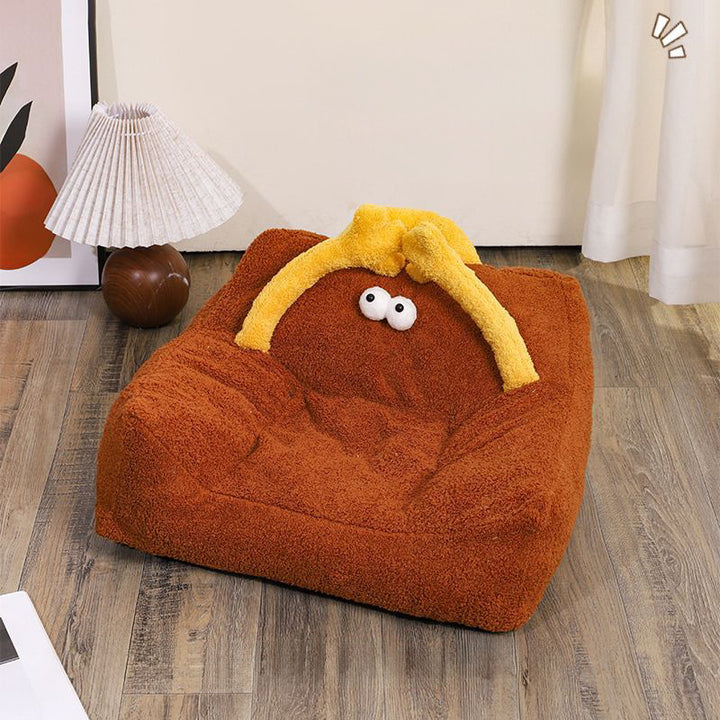 Cartoon Cat & Dog Nest | Washable Pet Sofa Bed for Small Pets