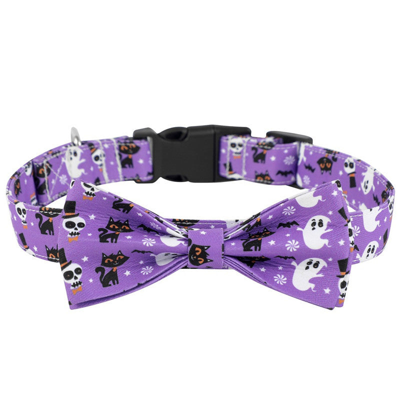 Cartoon Halloween Dog Collars | Adjustable Polyester Dog Collar | Festive & Comfortable