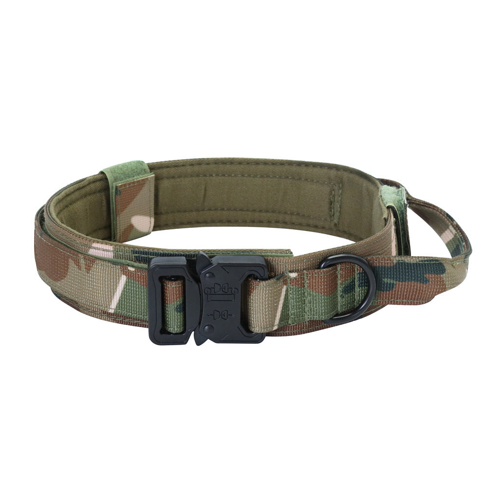 Adjustable Tactical Dog Collar and Leash Set – Military Nylon Design