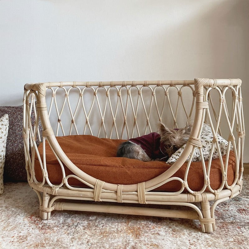 Handmade Rattan Woven Pet Bed | Stylish Sofa for Dogs